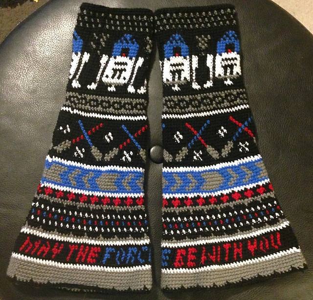 Star Wars Fair Isle custom crochet legwarm