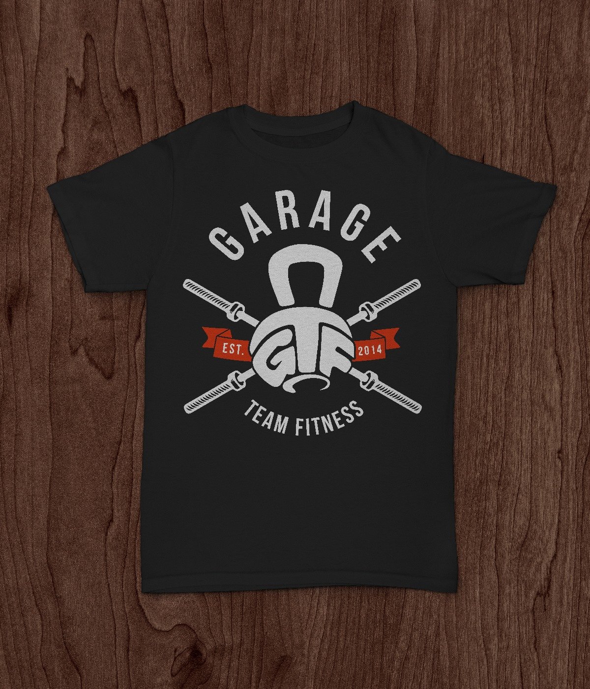 Garage Team Fitness Kettlebell Crossbars t-shirt